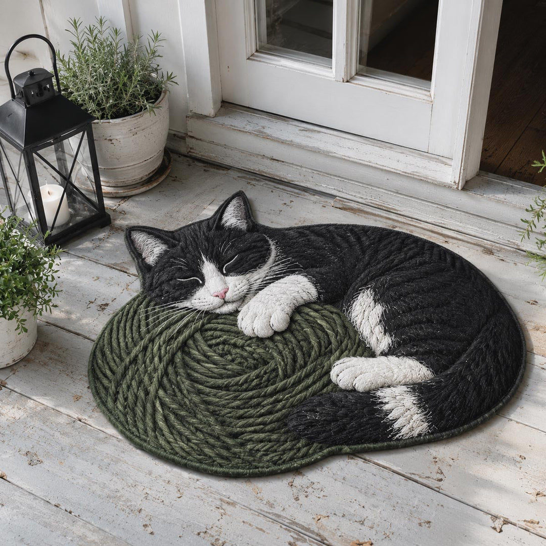 Personalized Cat-Shaped Doormat