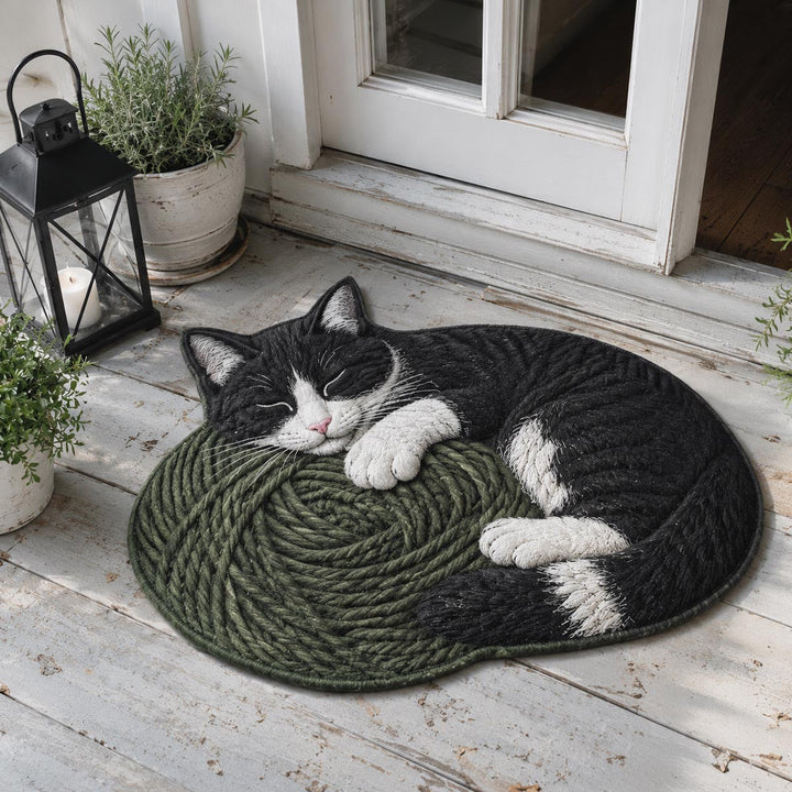 Personalized Cat-Shaped Doormat