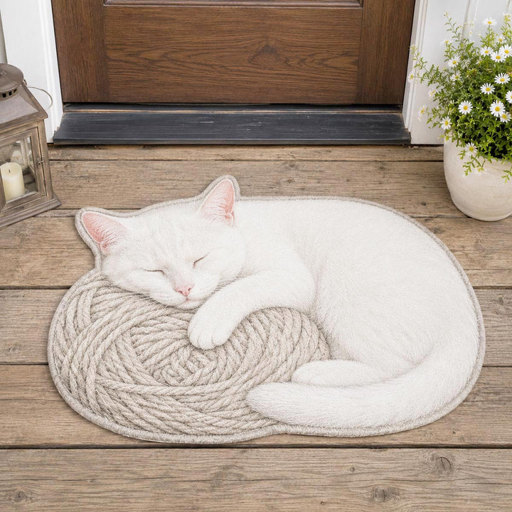 Personalized Cat-Shaped Doormat