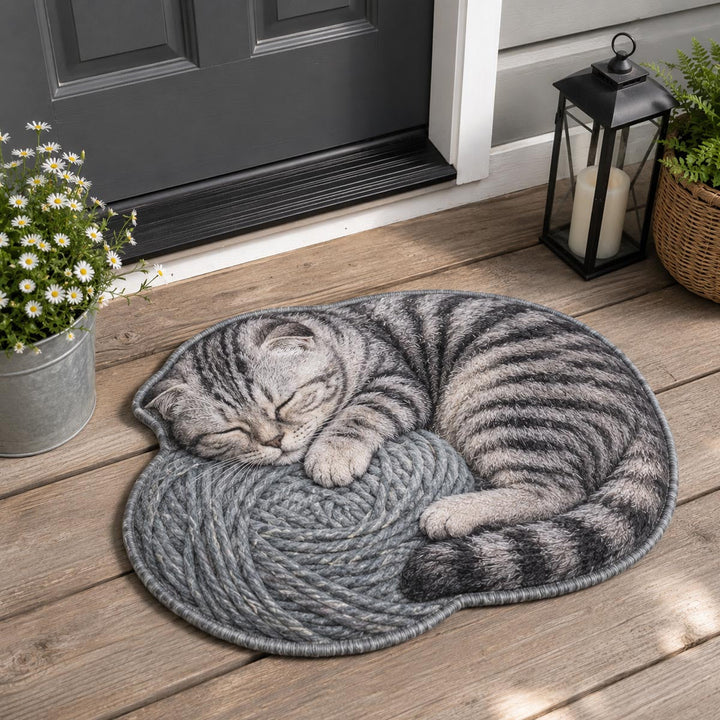 Personalized Cat-Shaped Doormat