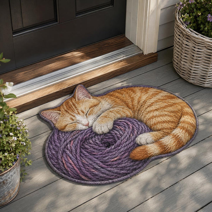 Personalized Cat-Shaped Doormat