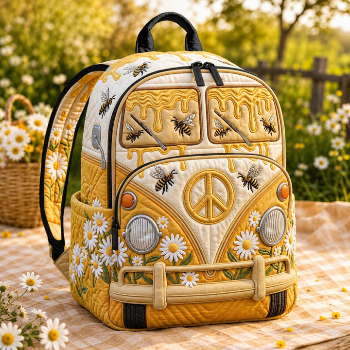 Bee & Honey Quilted Hippie Van Backpack