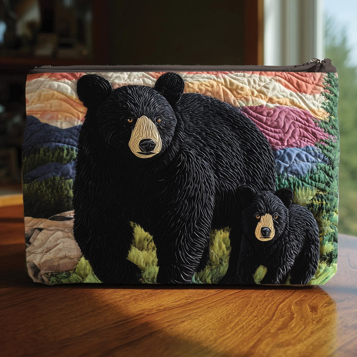 Bear Wander Quilted Pouch V2