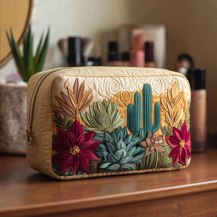 Little Prickle Quilted Cosmetic Bag